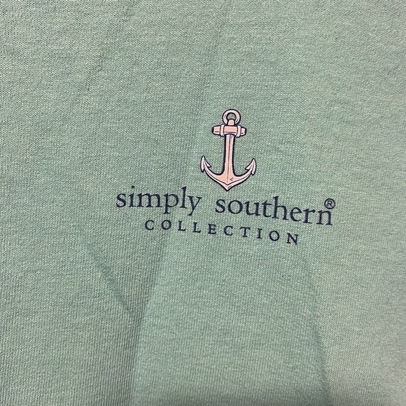 SIMPLY Southern T-Shirt Size Small Teal Beach Pig Summer Ocean Colorful Cute - Picture 5 of 5